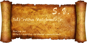 Sántha Valdemár névjegykártya